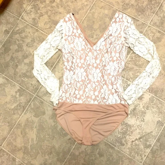 Top Ella Moss Manches Longues Beige - Taille L En Mélange Lin - Occasion Très Bon état